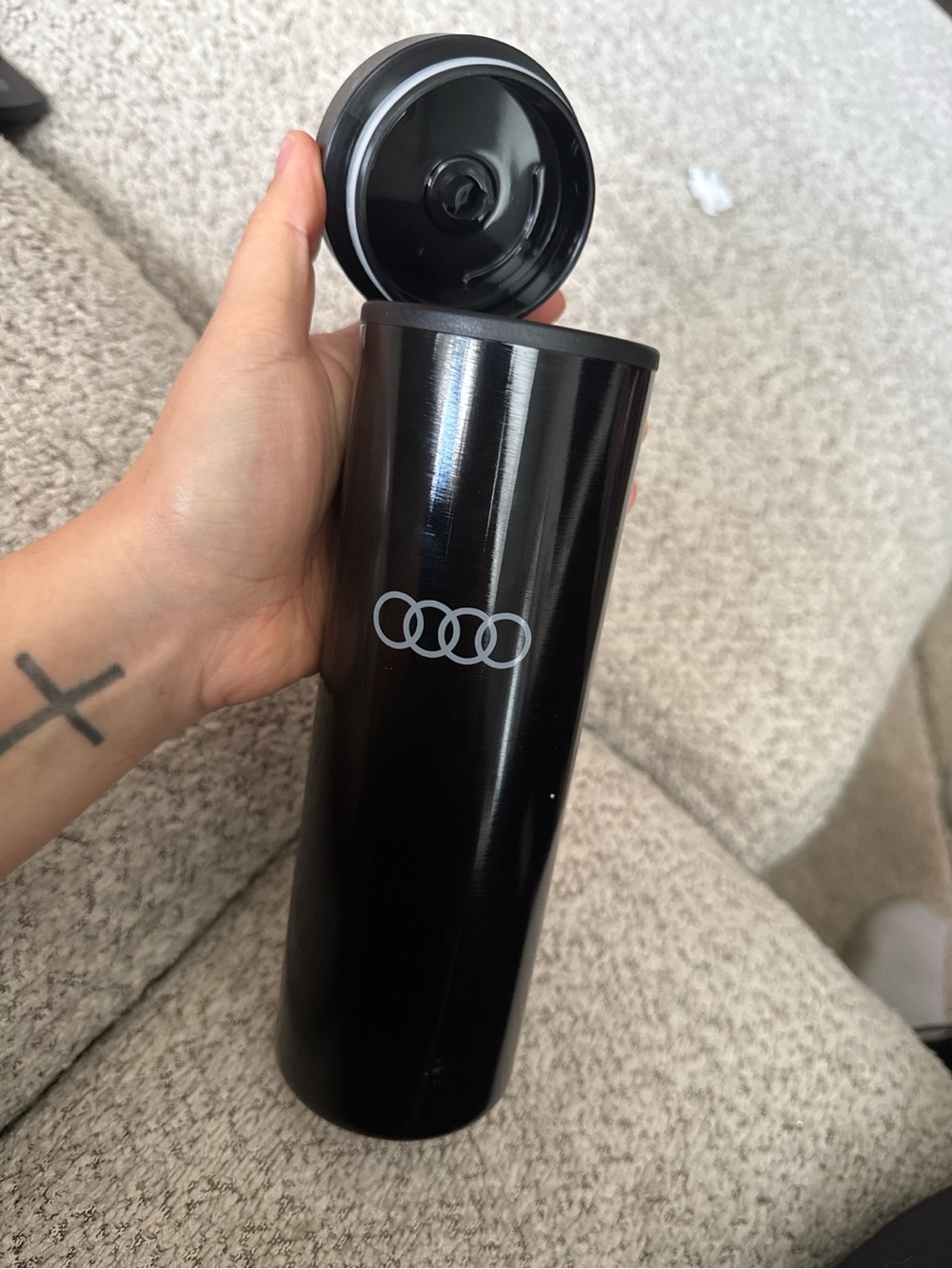 Audi Black Stainless Steel Travel Tumbler - Insulated Bottle